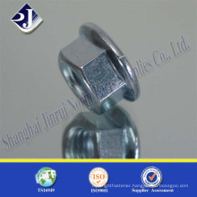 DIN6923 zinc plated flange type nut with factory price